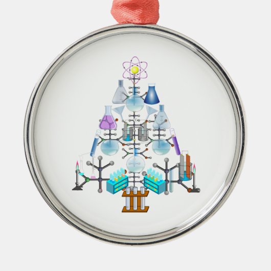 Oh Chemistry, Oh Chemist Tree Metalen Ornament (Voorkant)