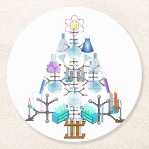 Oh Chemistry, Oh Chemist Tree Ronde Kartonnen Onderzetter