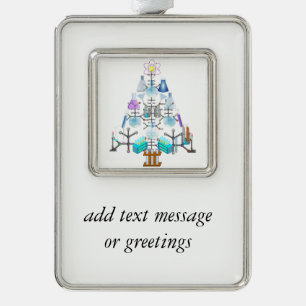 Oh Chemistry, Oh Chemist Tree Verzilverd Omlijst Ornament