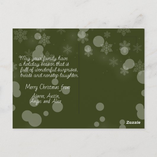 "Oh, Christmas BEE, Oh, Christmas BEE" Briefkaart (Achterkant)