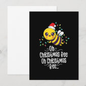 Oh Christmas Bee Xmas Family Holidays Kawaii Mom C Kaart (Voorkant / Achterkant)