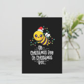 Oh Christmas Bee Xmas Family Holidays Kawaii Mom C Kaart (Staand voorkant)