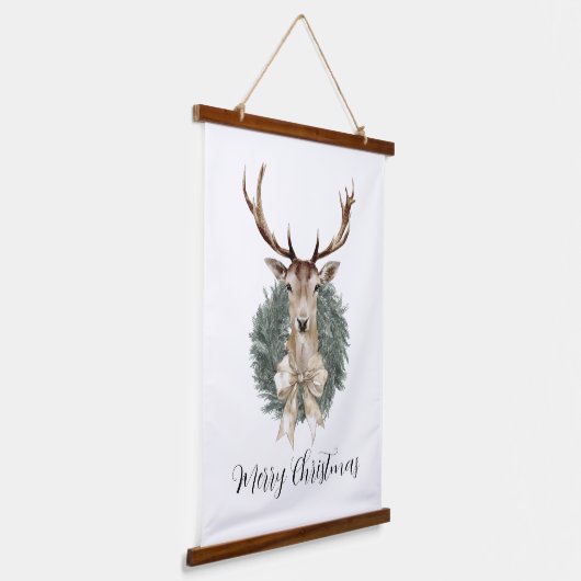Oh Christmas Deer Hangend Wandkleed (Gebogen)