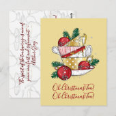 Oh Christmas Tea! Briefkaart (Voorkant / Achterkant)