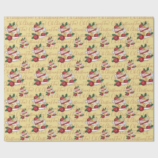 Oh Christmas Tea! Cadeaupapier (Vlak)