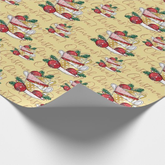 Oh Christmas Tea! Cadeaupapier (Hoek)