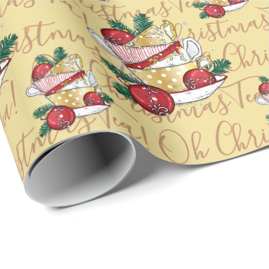 Oh Christmas Tea! Cadeaupapier (Rol Hoek)