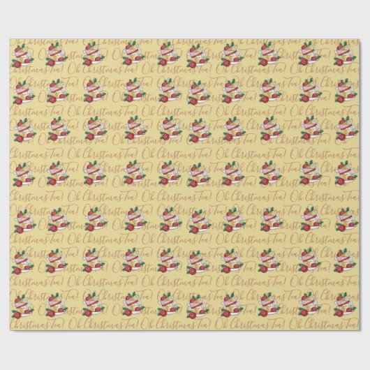 Oh Christmas Tea! Cadeaupapier (Vlak)