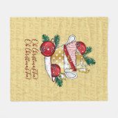 Oh Christmas Tea! Fleece Deken (Voorkant (Horizontaal))