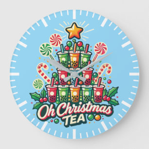 Oh Christmas Tea - Grappige Boba Bubble Tea Vakant Grote Klok