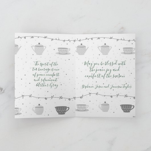 Oh Christmas Tea! Kaart (Binnen)