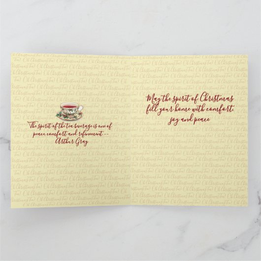 Oh Christmas Tea! Kaart (Binnen)