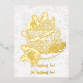 Oh Christmas Tea! Oh Christmas Tea! Folie Feestdagen Briefkaart (Voorkant)