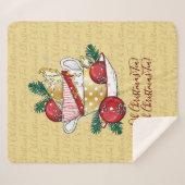 Oh Christmas Tea! Sherpa Deken (Voorkant (horizontaal))