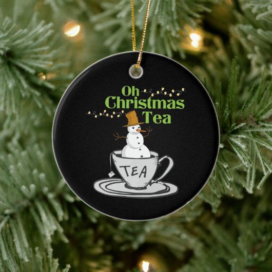Oh Christmas Tea - Theeliefhebber Kerstvakantie Keramisch Ornament (Boom)