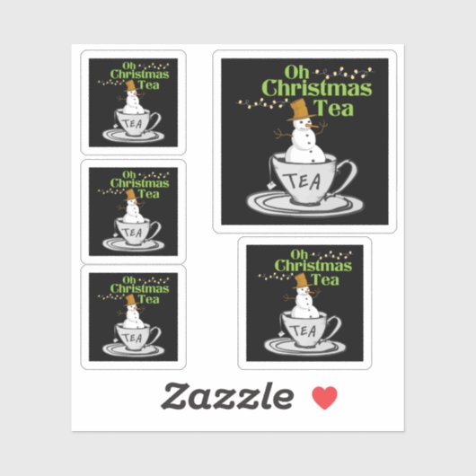 Oh Christmas Tea - Theeliefhebber Kerstvakantie Sticker (Vel)