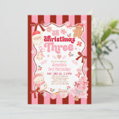 Oh Christmas Three 3rd Birthday Invitation Kaart (Staand voorkant)