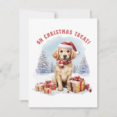 Oh Christmas Treat Flat Christmas Kaart (Voorkant)