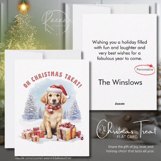 Oh Christmas Treat Flat Christmas Kaart