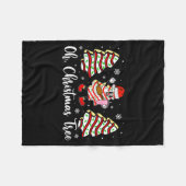 Oh Christmas Tree Cakes Debbie Becky Jen Cake Love Fleece Deken (Voorkant (Horizontaal))