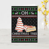 Oh Christmas Tree Cakes Debbie Becky Jen Cake Love Kaart (Gele Bloem)