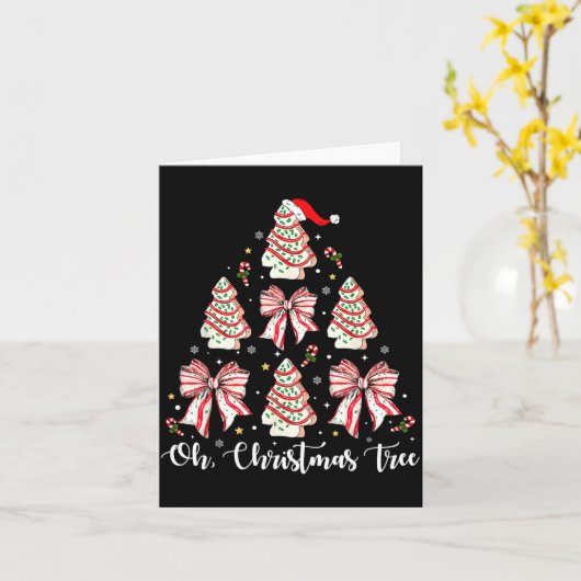 Oh Christmas Tree Cakes Debbie Becky Jen Cake Love Kaart (Gele Bloem)