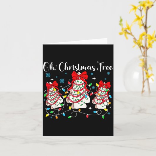 Oh Christmas Tree Cakes Debbie Becky Jen Cake Love Kaart (Gele Bloem)
