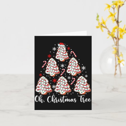 Oh Christmas Tree Cakes Debbie Becky Jen Cake Love Kaart (Gele Bloem)