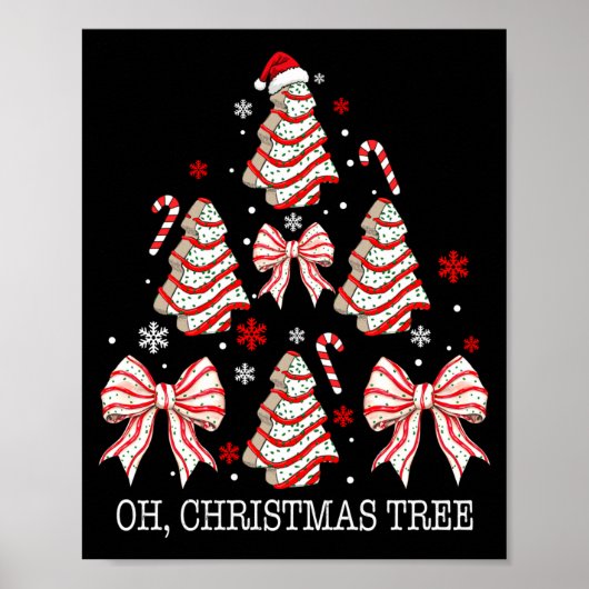 Oh Christmas Tree Cakes Debbie Becky Jen Cake Love Poster (Voorkant)