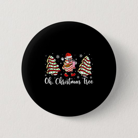 Oh Christmas Tree Cakes Debbie Becky Jen Cake Love Ronde Button 5,7 Cm (Voorkant)