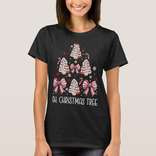 Oh Christmas Tree Cakes Debbie Becky Jen Cake Love T-shirt (Voorkant)