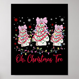 Oh Christmas Tree Cakes Debbie Becky Jen Snack Cak Poster