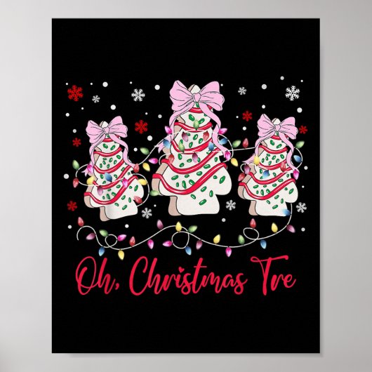 Oh Christmas Tree Cakes Debbie Becky Jen Snack Cak Poster (Voorkant)