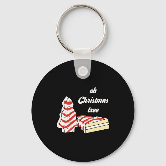 Oh Christmas Tree Cakes Debbie Funny Christmas Sna Sleutelhanger (Voorkant)