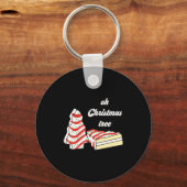 Oh Christmas Tree Cakes Debbie Funny Christmas Sna Sleutelhanger (Voorkant)