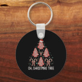 Oh Christmas Tree Cakes Funny Debbie Becky Jen Cak Sleutelhanger (Voorkant)