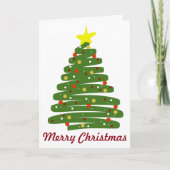 Oh Christmas Tree Doodle Feestdagen Kaart (Voorkant)