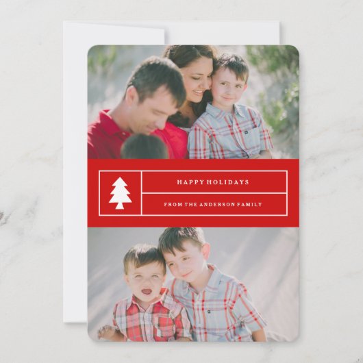 Oh Christmas Tree | Holiday Photo Card Feestdagenkaart (Voorkant)