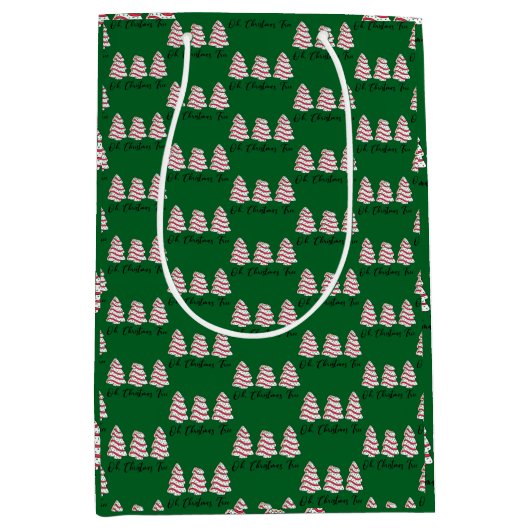 Oh Christmas Tree Little Debbie Cakes Gift Bag Medium Cadeauzakje (Voorkant)