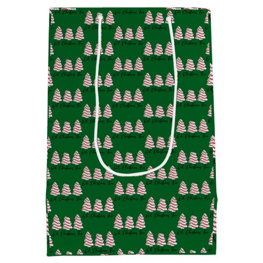 Oh Christmas Tree Little Debbie Cakes Gift Bag Medium Cadeauzakje (Achterkant)