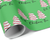Oh Christmas Tree Little Debbie Cakes Gift Wrap Cadeaupapier (Rol Hoek)