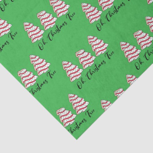Oh Christmas Tree Little Debbie Cakes Gift Wrap Tissuepapier (Detail)