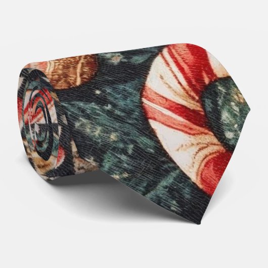 Oh Christmas Tree - Men's Custom Necktie Stropdas (Opgerold)