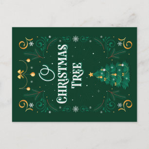 Oh Christmas Tree Postcard Feestdagenkaart