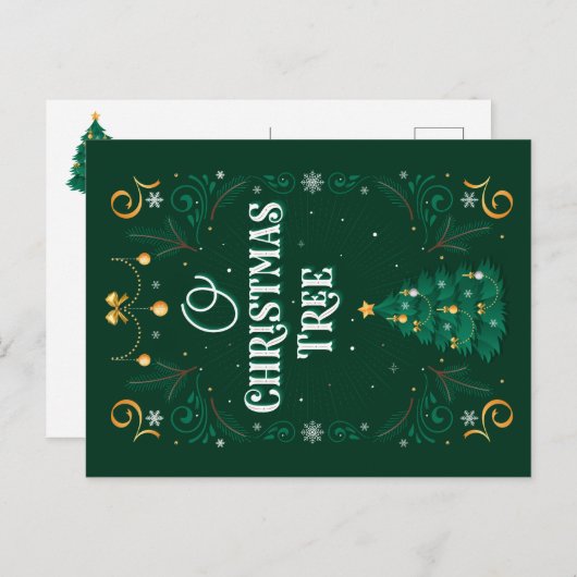 Oh Christmas Tree Postcard Feestdagenkaart (Voorkant / Achterkant)