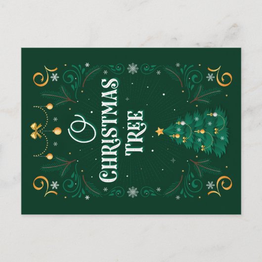Oh Christmas Tree Postcard Feestdagenkaart (Voorkant)