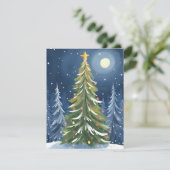 Oh Christmas Tree | Snowy Winter Wonderland Feestdagenkaart (Staand voorkant)