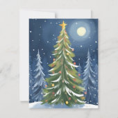 Oh Christmas Tree | Snowy Winter Wonderland Feestdagenkaart (Voorkant)