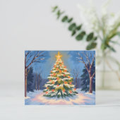 Oh Christmas Tree Watercolor Feestdagenkaart (Staand voorkant)