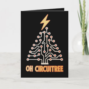 Oh Circuitree elektricien Kerstboom Kerstmis Kaart